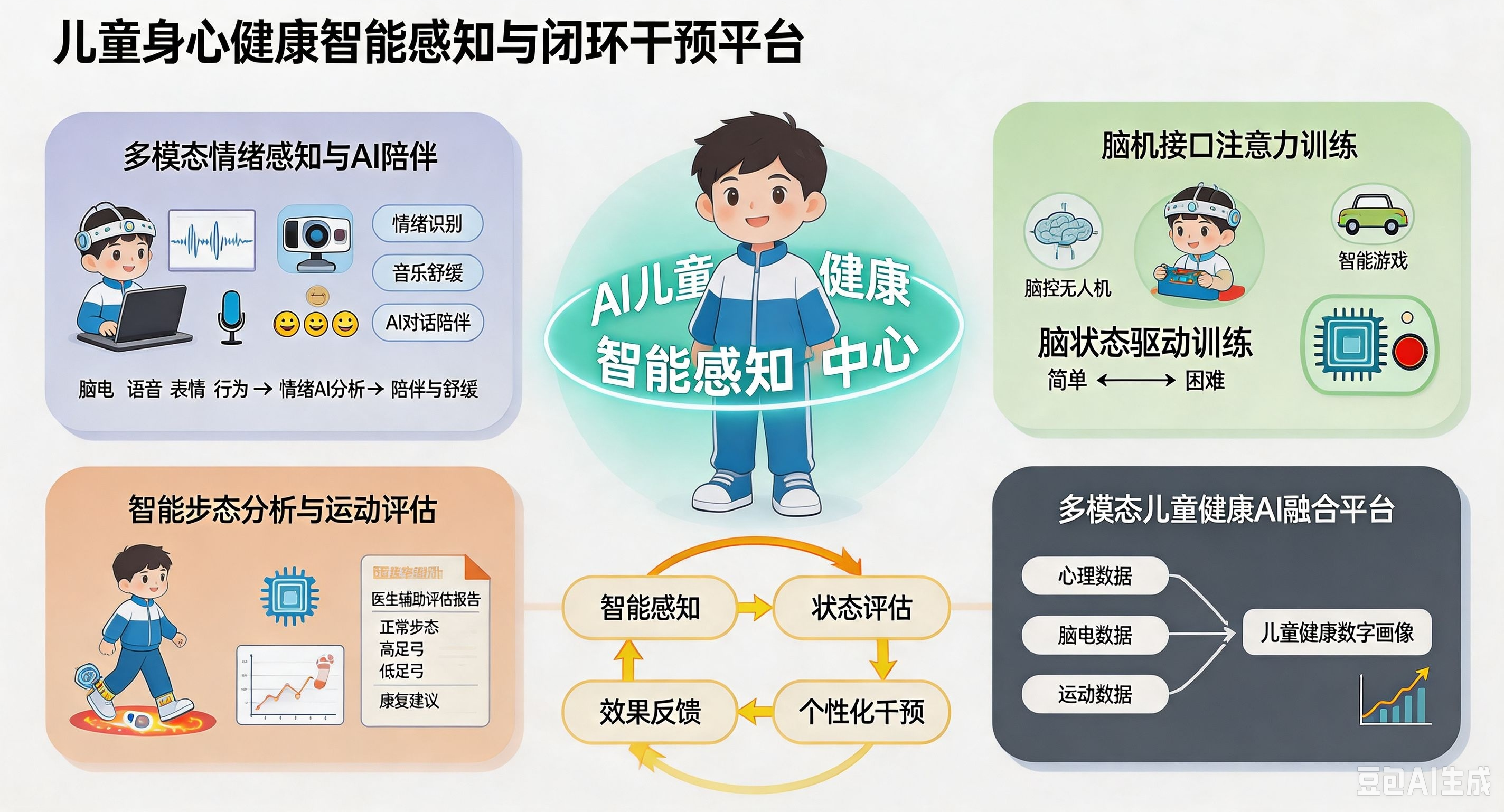 Child mental health intelligent perception and closed-loop intervention platform