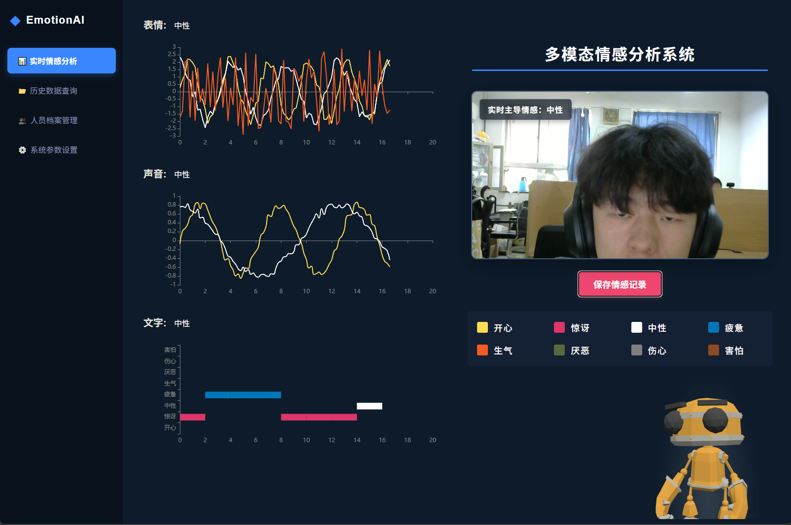 Real-time multimodal emotion analysis